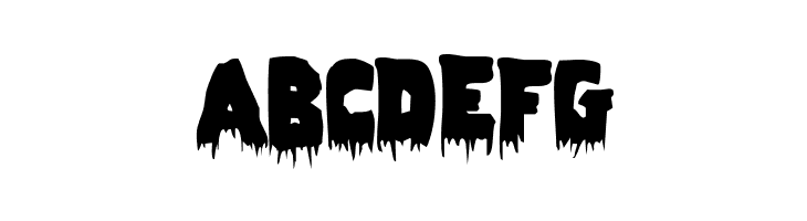 ABCDEFG Zombie Control Font