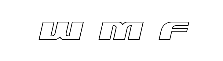 Quickening Outline Italic  Free Fonts Download