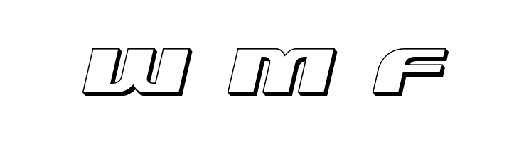 Quickening 3D Italic  Free Fonts Download