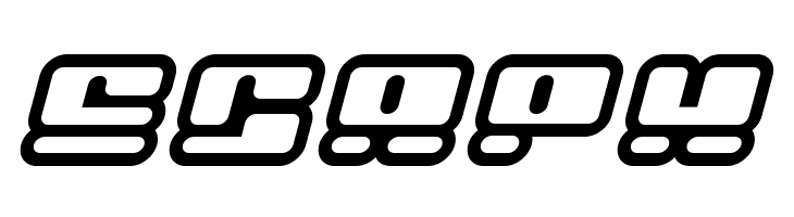 Face plant hollow 2 Italic  Free Fonts Download