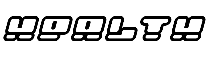 Face plant hollow 2 Italic  Free Fonts Download