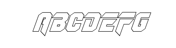 OmegaForce Outline Italic  Free Fonts Download