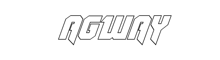OmegaForce Outline Italic  Free Fonts Download