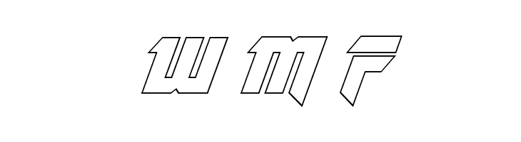 OmegaForce Outline Italic  Free Fonts Download