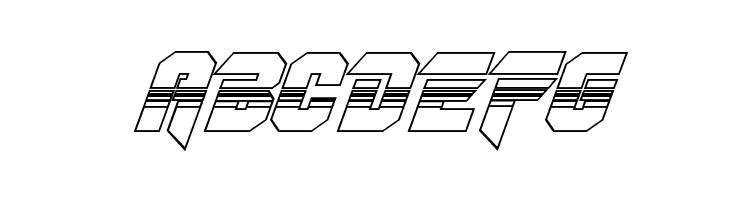 OmegaForce Halftone 3D Italic  Free Fonts Download