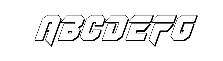 OmegaForce 3D Italic  Free Fonts Download