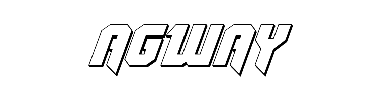 OmegaForce 3D Italic  Free Fonts Download