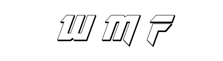 OmegaForce 3D Italic  Free Fonts Download