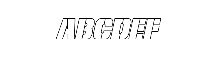 From BOND With Love Outline Italic  Free Fonts Download