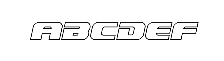 Dekaranger Outline Italic  Free Fonts Download