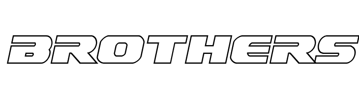 Dekaranger Outline Italic  Free Fonts Download