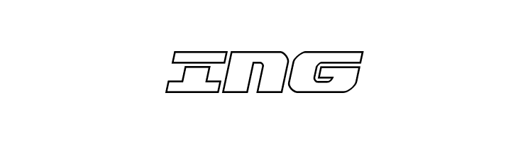 Dekaranger Outline Italic  Free Fonts Download