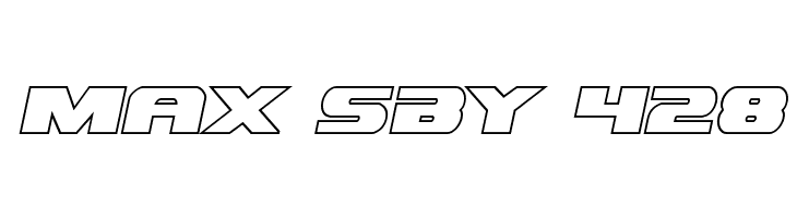 Dekaranger Outline Italic  Free Fonts Download