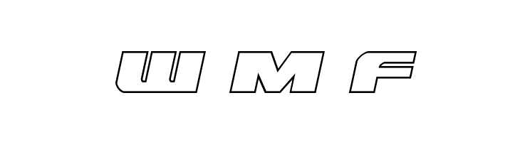 Dekaranger Outline Italic  Free Fonts Download