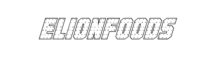 Iron Forge Outline Italic  Free Fonts Download