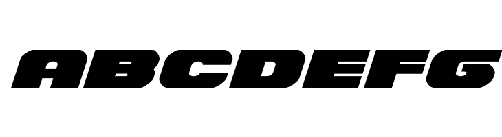 ABCDEFG Bummer Expanded Italic Font