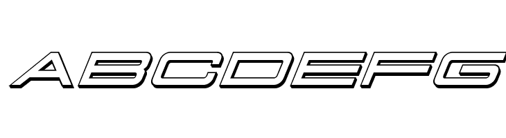 911 Porscha 3D Italic  Free Fonts Download