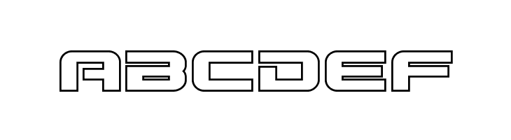 Gunship Outline  Free Fonts Download