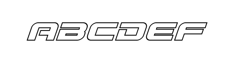 Gunship Outline Italic  Free Fonts Download