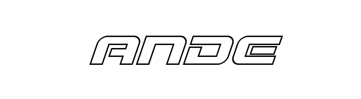 Gunship Outline Italic  Free Fonts Download