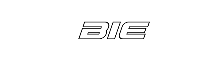 Gunship Outline Italic  Free Fonts Download