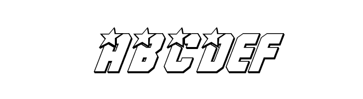 Army Rangers 3D Italic  Free Fonts Download