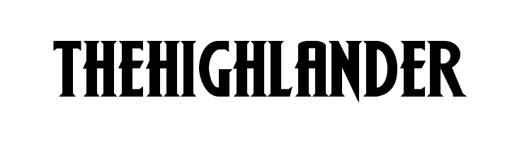 THEHIGHLANDER Wolf's Bane II Expanded Font