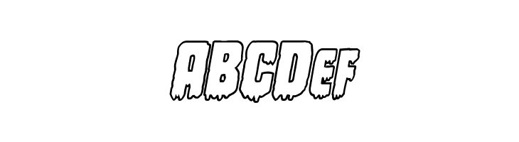 Deathblood Bold Outline Italic  Free Fonts Download