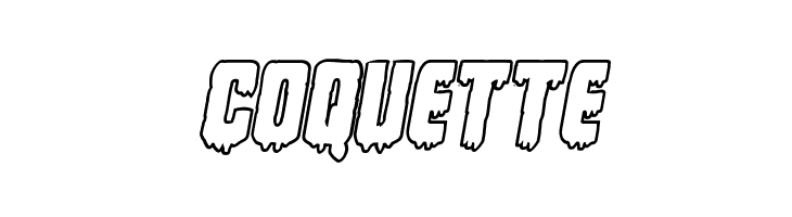 Deathblood Bold Outline Italic  Free Fonts Download