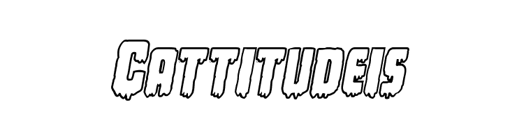 Deathblood Bold Outline Italic  Free Fonts Download