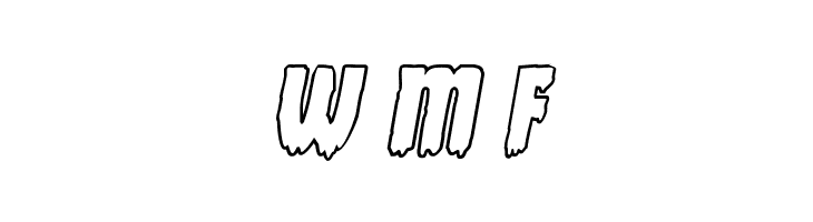 Deathblood Bold Outline Italic  Free Fonts Download