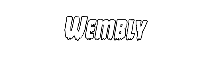 Deathblood Bold Outline Italic  Free Fonts Download