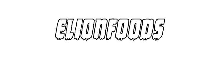 Deathblood Bold Outline Italic  Free Fonts Download