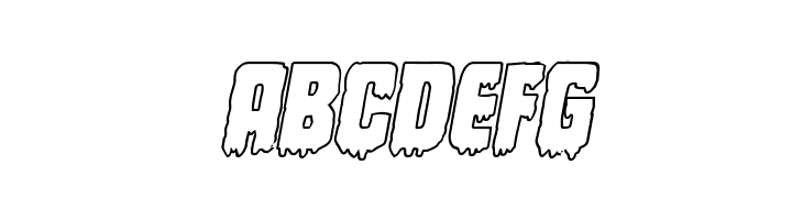 Deathblood Outline Italic  Free Fonts Download