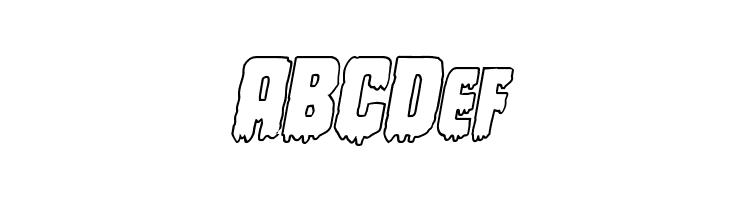 Deathblood Outline Italic  Free Fonts Download