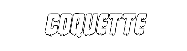 Deathblood Outline Italic  Free Fonts Download