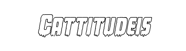 Deathblood Outline Italic  Free Fonts Download