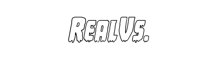 Deathblood Outline Italic  Free Fonts Download