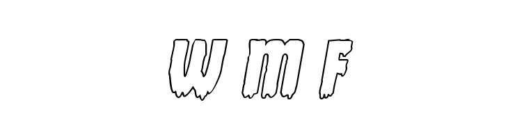 Deathblood Outline Italic  Free Fonts Download