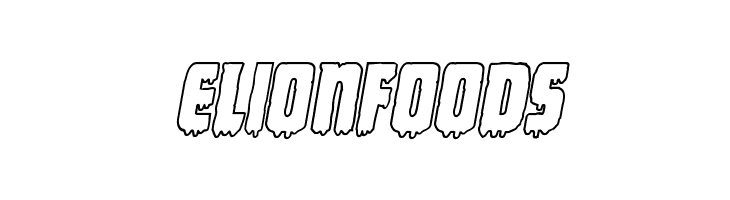 Deathblood Outline Italic  Free Fonts Download