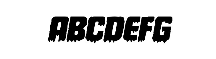 Deathblood Expanded Italic  Free Fonts Download