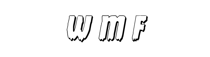 Deathblood 3D Italic  Free Fonts Download