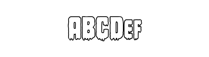 Deathblood Bold Outline  Free Fonts Download