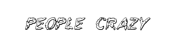 Flesh-Eating Comic 3D Italic  Free Fonts Download