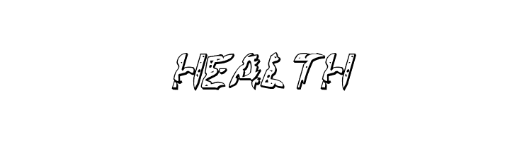 Flesh-Eating Comic 3D Italic  Free Fonts Download