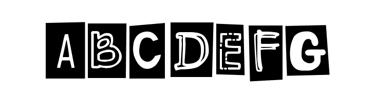 DJB Ransom Note Clipped  Free Fonts Download