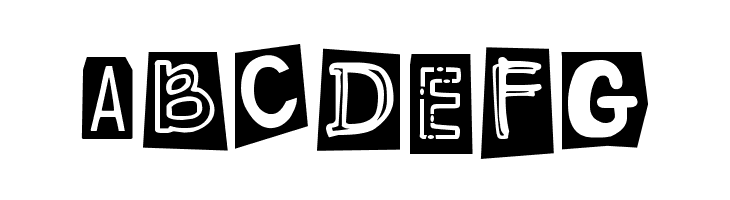 DJB Ransom Note Clipped Messy  Free Fonts Download