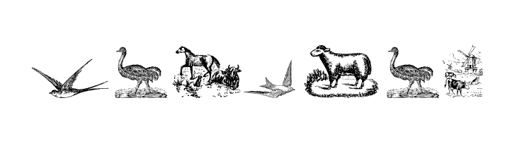 Animals Old Cuts Two  Free Fonts Download