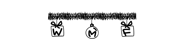 PWChristmasTinsel  Free Fonts Download