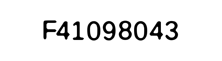 F41098043 MAW Font
